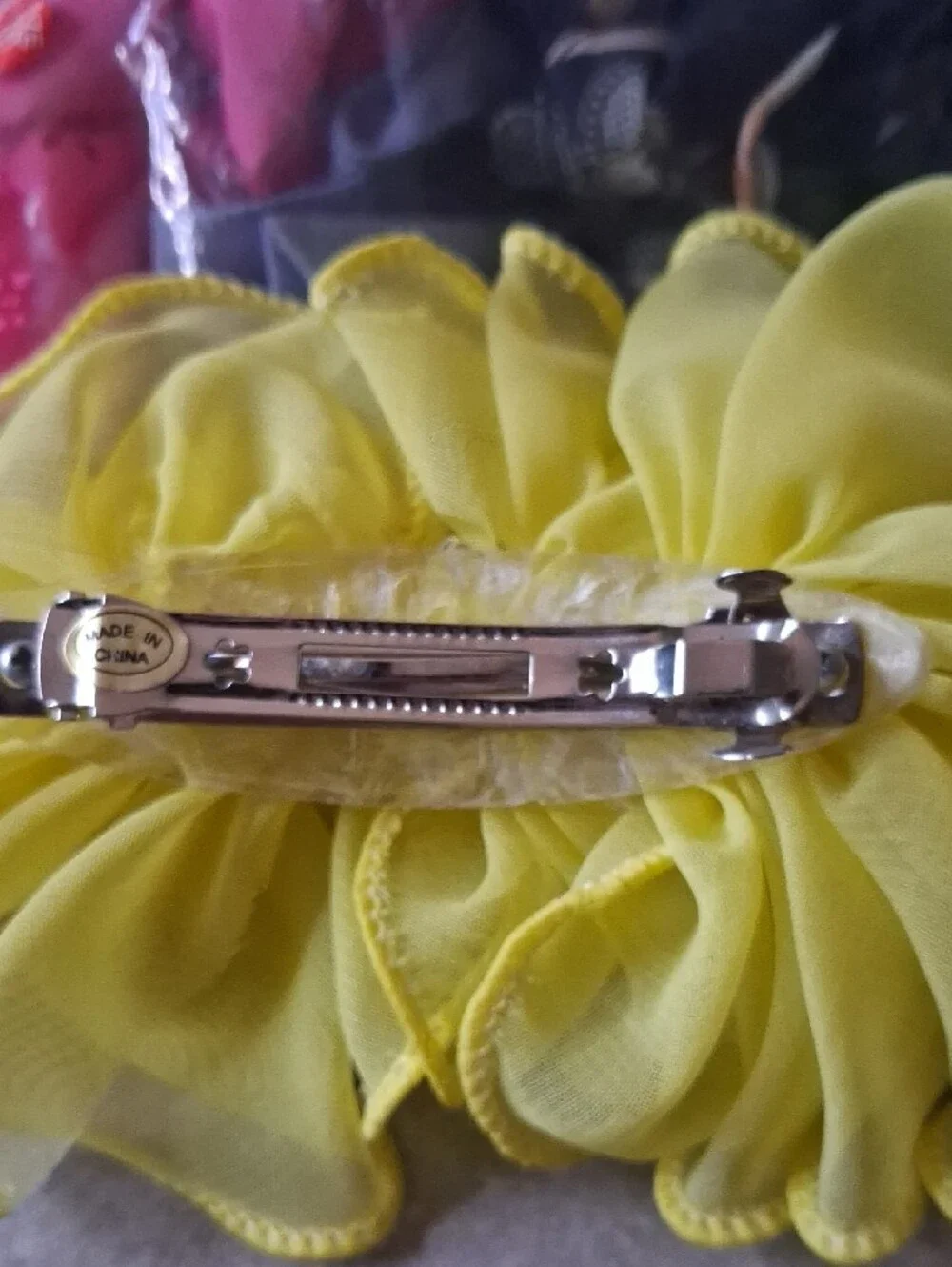 Lot Of 6 Satin and Grosgrain Bow Hair Clips